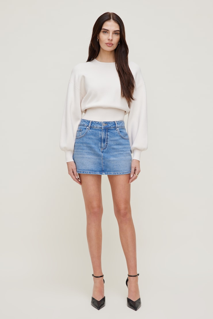 Gia Denim Mini Skort Medium Light Indigo / Tulum Blue large