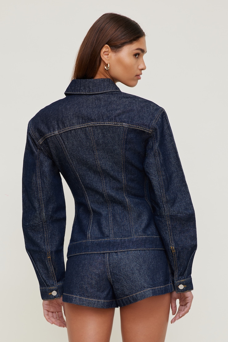 Cinched Denim Jacket