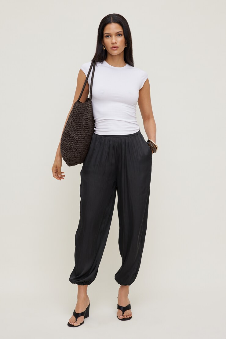 Straw Tote Bag Chocolate Torte Brown large
