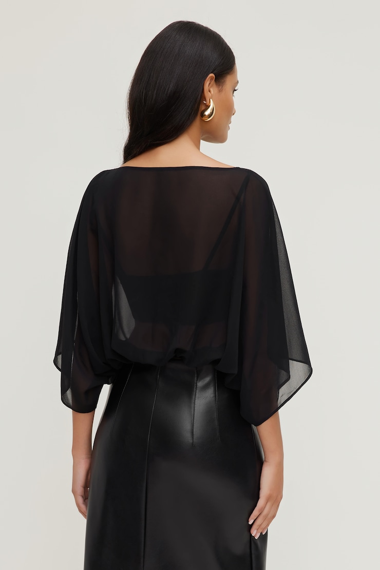 Bubble Cape Top Jet Black large