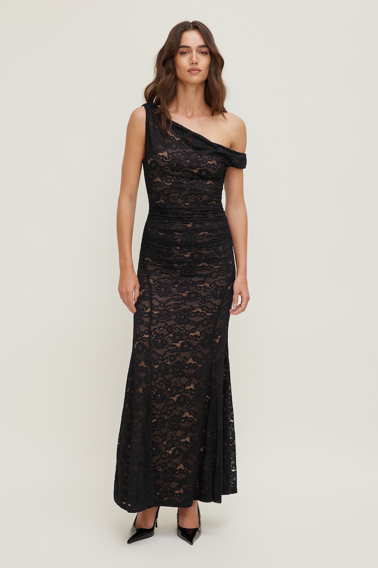 Kristina Lace Maxi Dress Jet Black large