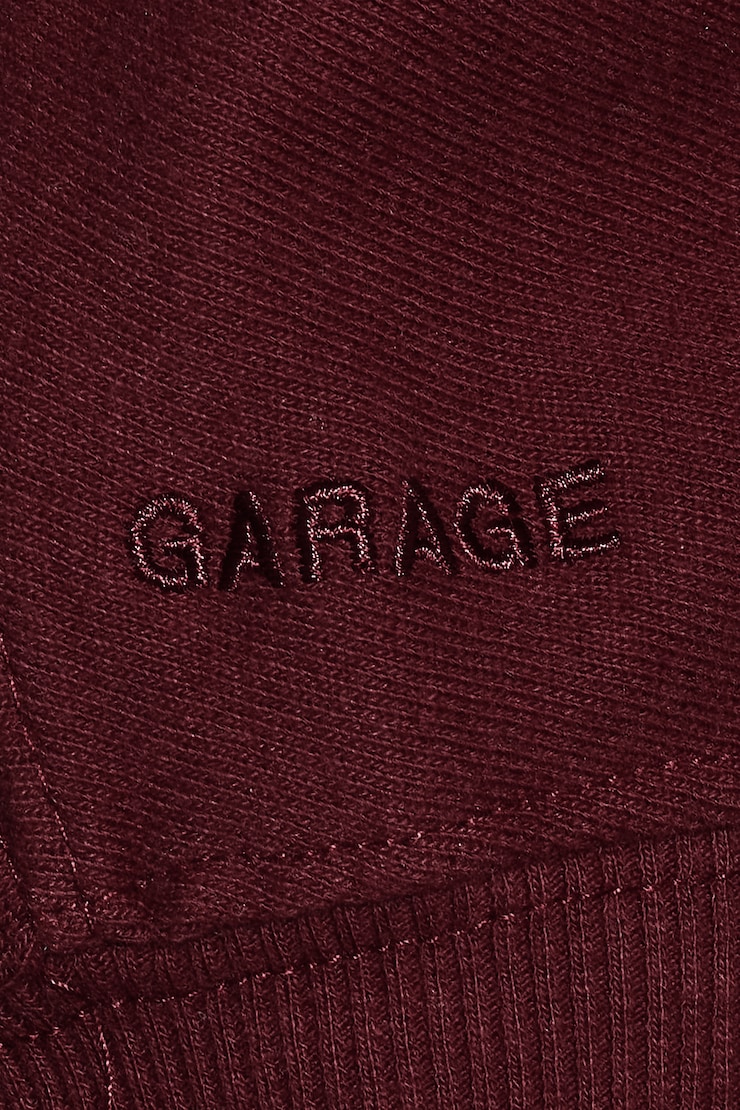 SoftTerry Off Shoulder Sweatshirt, Burgundy Bite, large