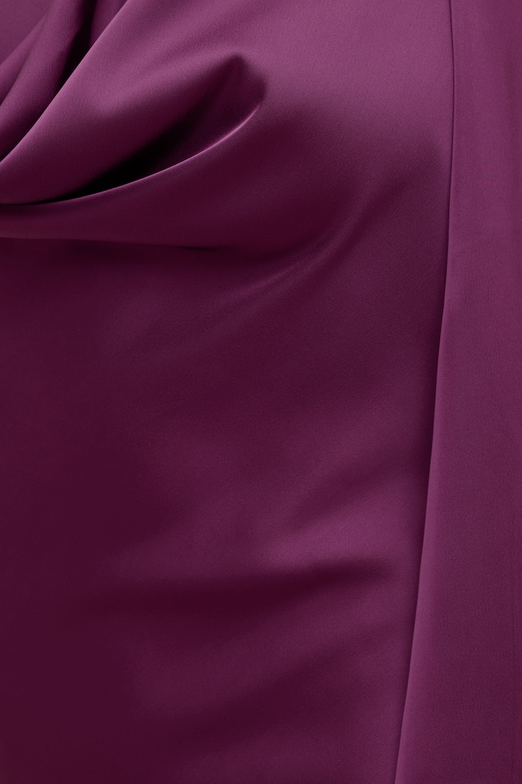 Fringe Scarf Satin Mini Dress Plum Caspia Purple large