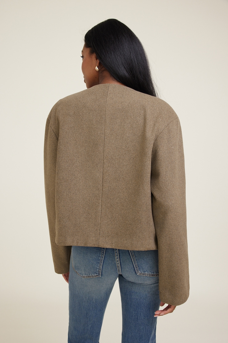 Open Melton Jacket Chalet Brown large