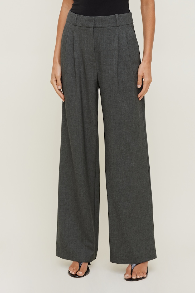 Alex Wide Leg Pants Anchor Grey Melange large
