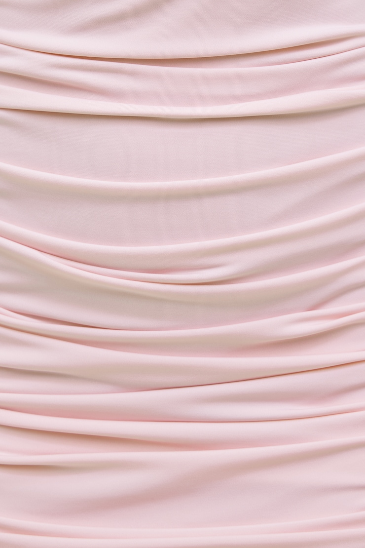 Celia Sculpt Mini Dress Pale Lilac Pink large
