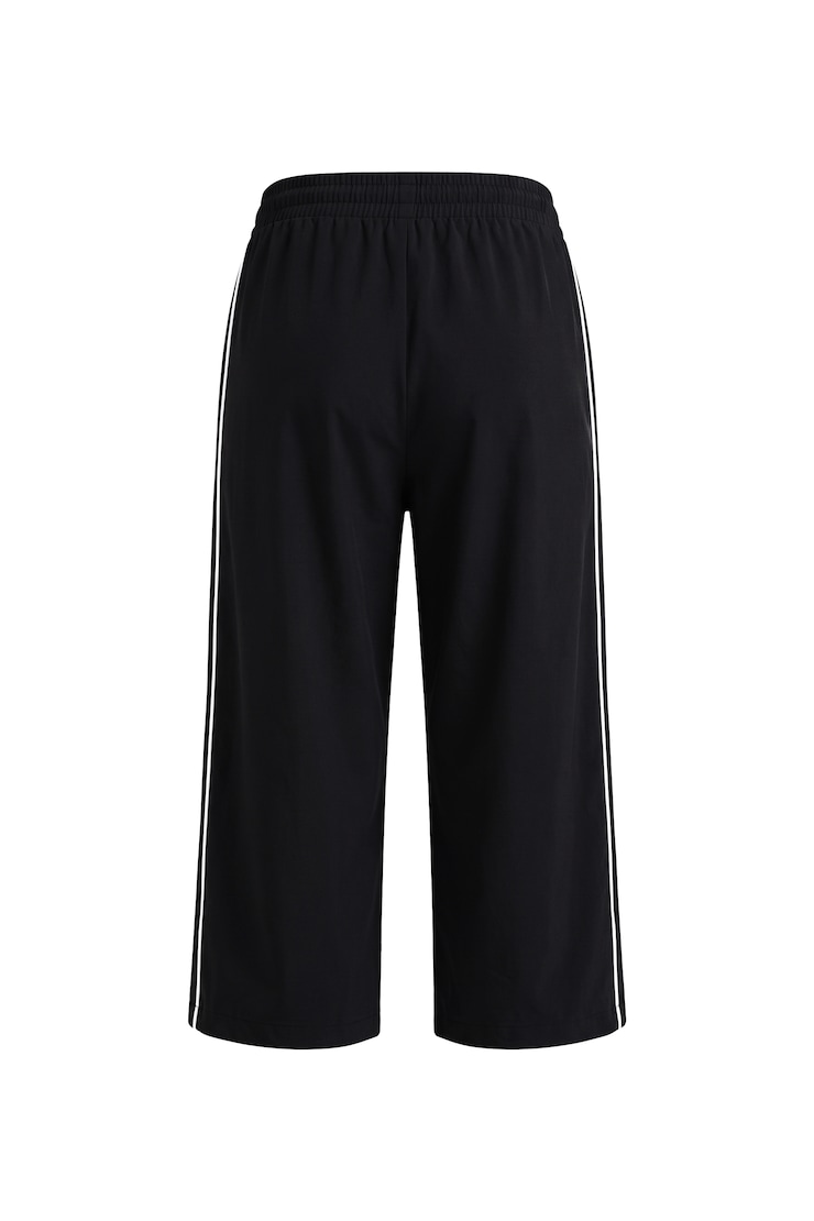 Studio Capri Track Pants, Jet Black/White, large