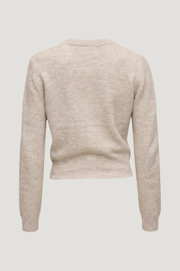 Rebecca Crewneck Cardigan Atmosphere Melange Beige large