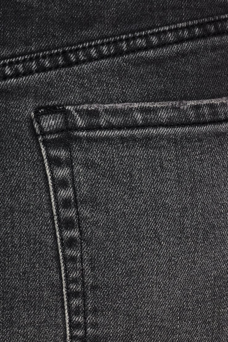 Denim Micro Skort, Washed Black, large