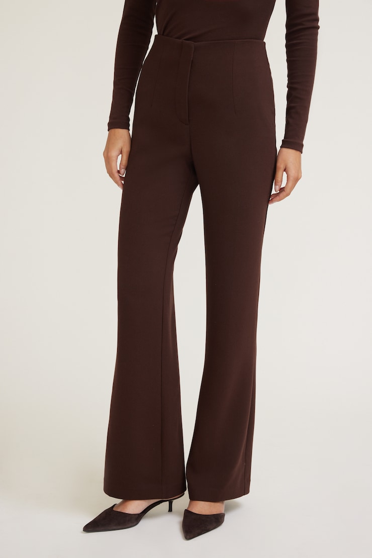 Stevie Slim Bootcut Pants Bitter Chocolate Burgundy large