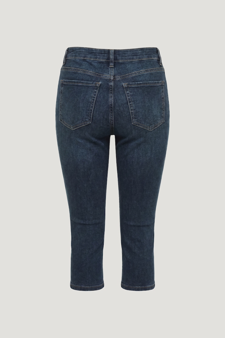 Stretch High Rise Slim Capri Jeans Medium Dark Indigo / Florence large