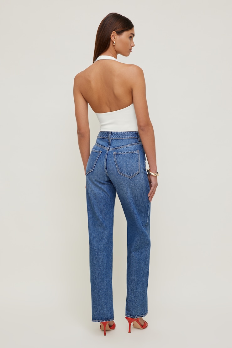 Heidi High Rise Wide Leg Jeans Medium Indigo / Aspen large