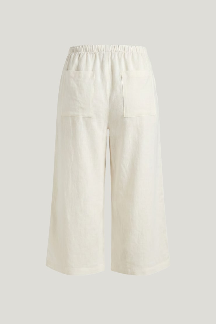 Leo Linen Capri Pants Snow White large