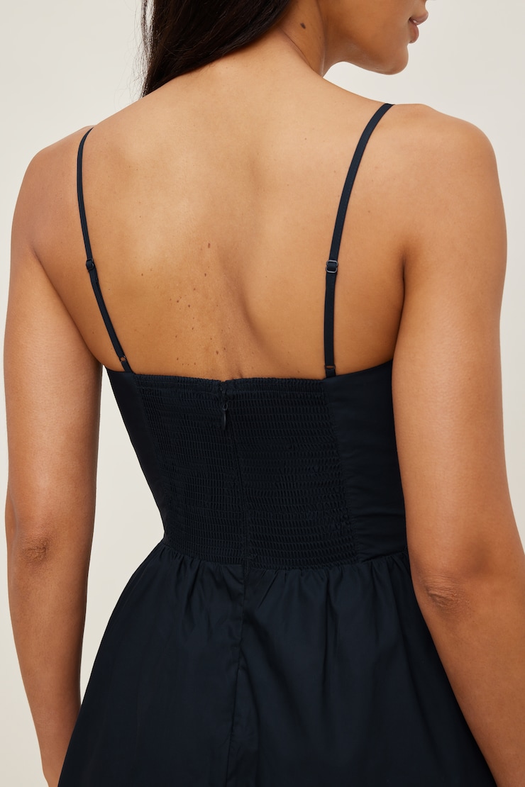 Flared Poplin Mini Dress Mariana Blue large