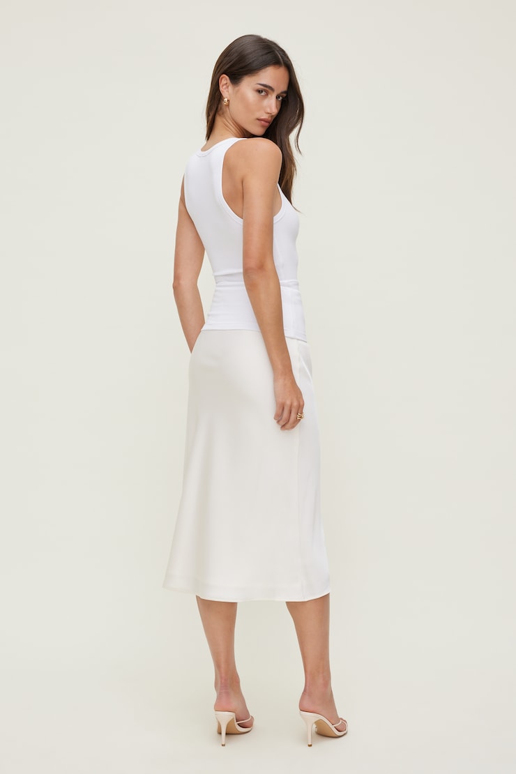 Ellie Ribbed Tank Top Bright White large
