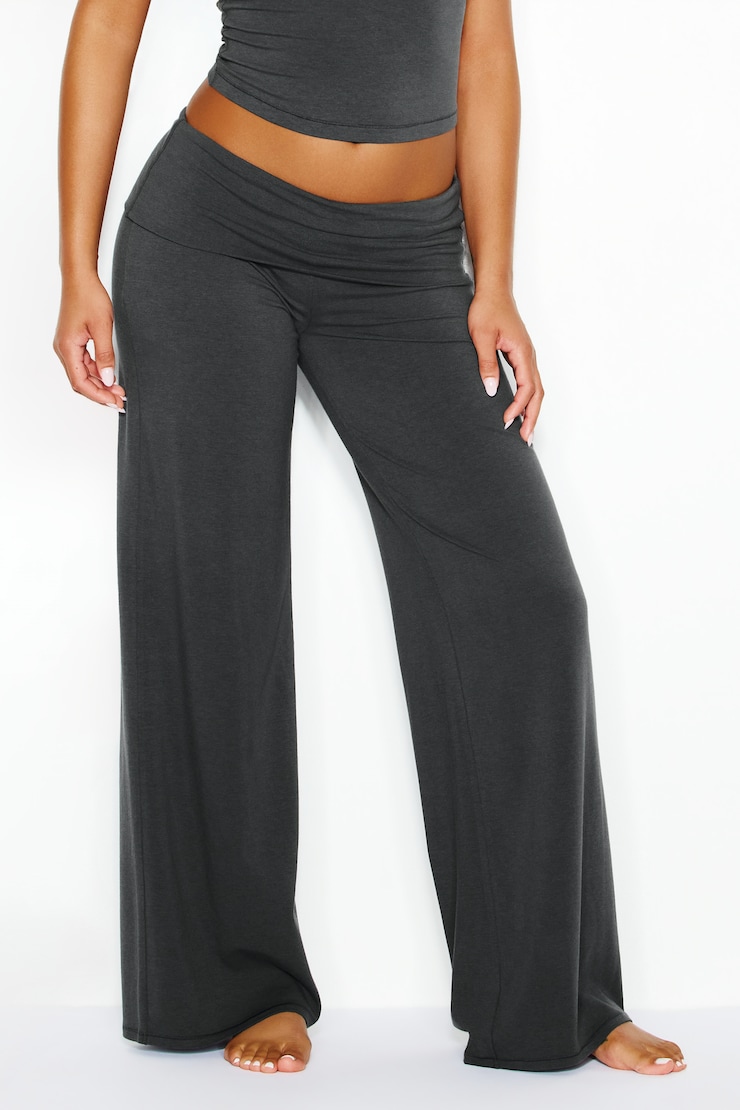 Modal Foldover Pants, Forged Iron Grey, large
