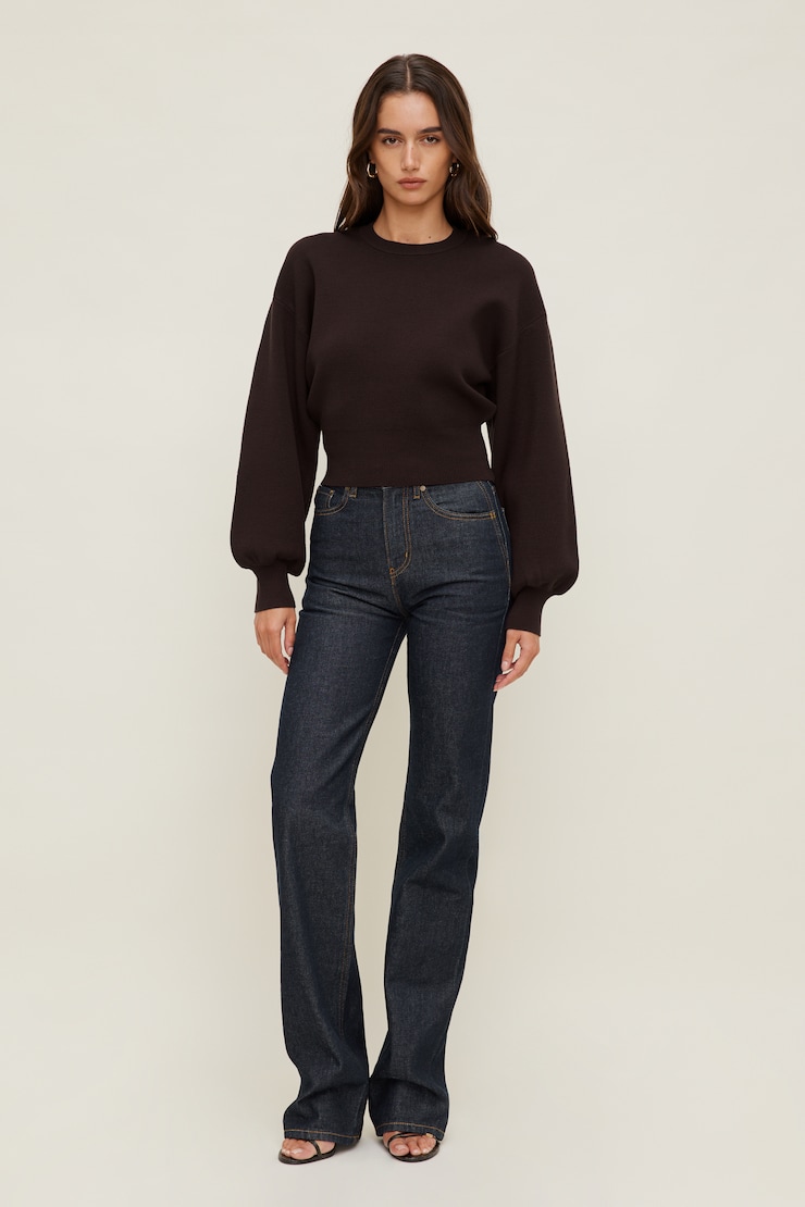 Bea Crewneck Sweater Cherry Lacquer Burgundy large