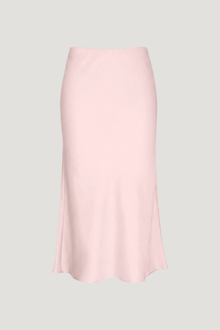 Jupe midi en satin Delila