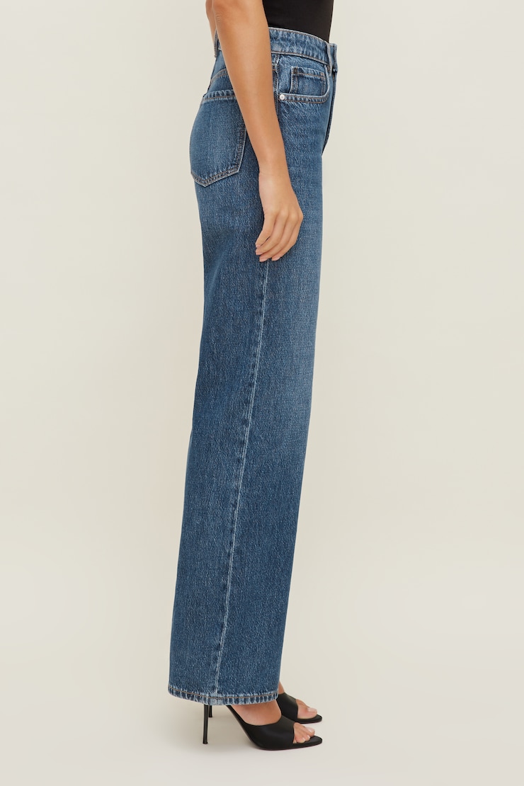 Heidi High Rise Wide Leg Jeans Medium Indigo / Blue Horizon large