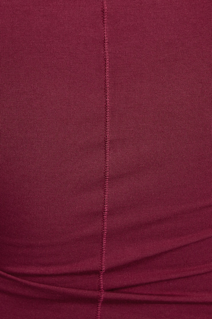 Smooth Scoop Neck Long Sleeve Top, Sour Cherry Burgundy, large