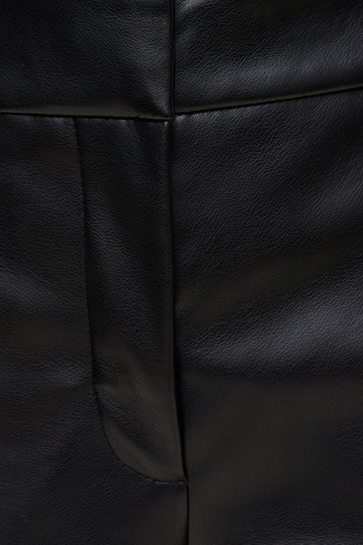 Camelia Straight Leg Faux Leather Pants Jet Black large