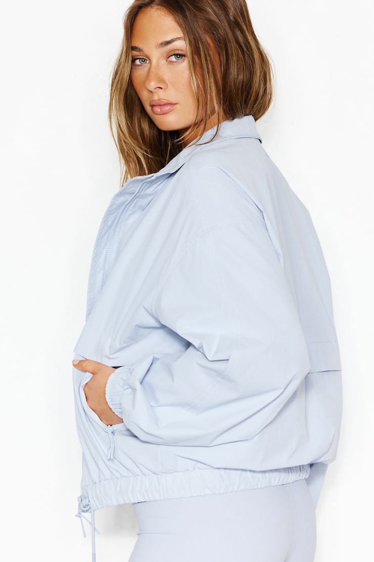 Long Windbreaker, Blue Flirt, large