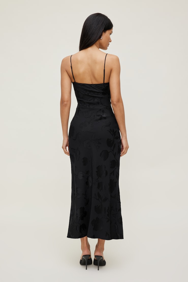 Jacquard Bustier Maxi Dress