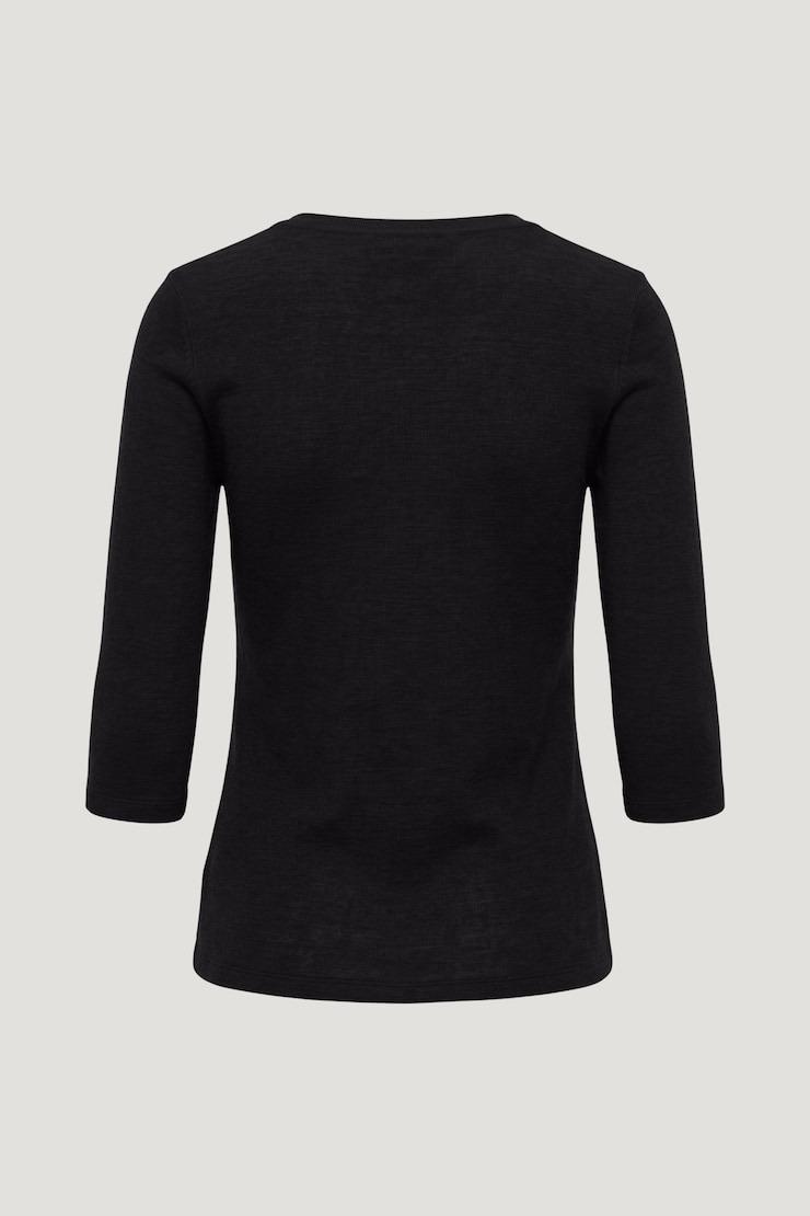 3/4 Sleeve Cardigan Jet Black large