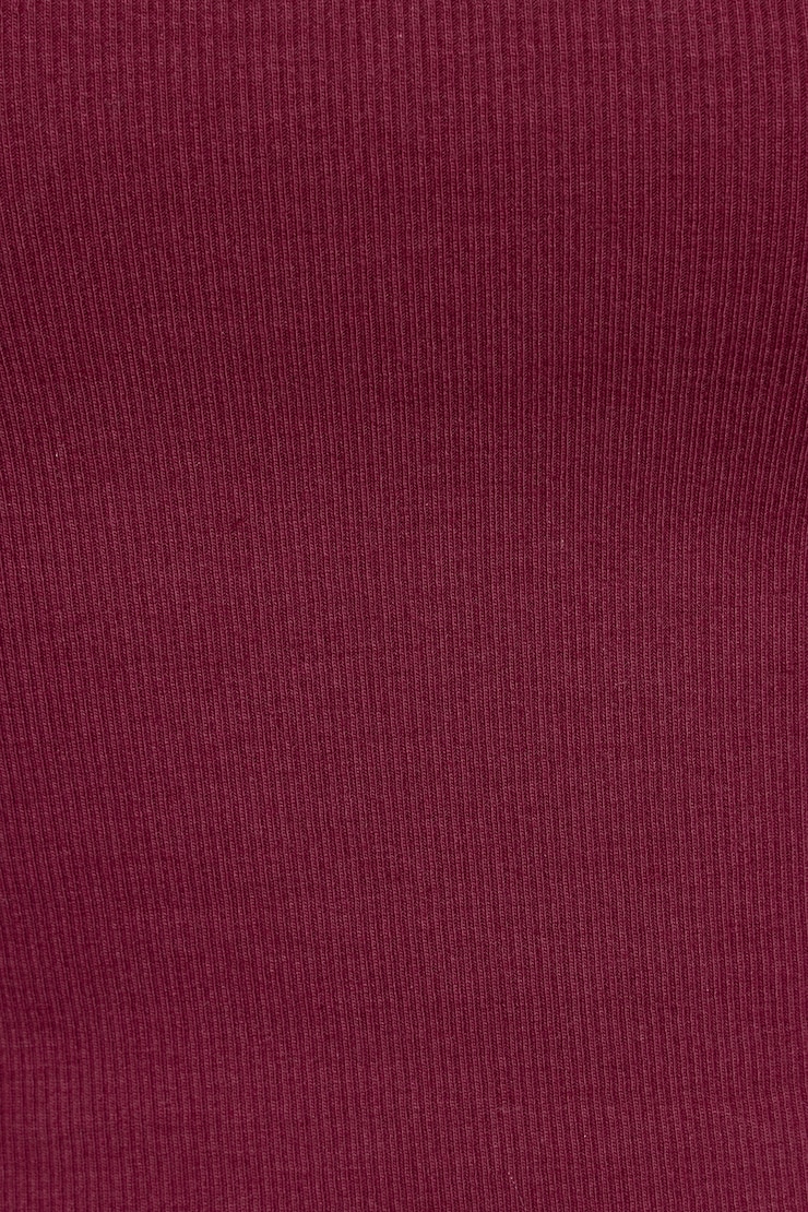 SnatchRib Scoop Cami Top, Sour Cherry Burgundy, large