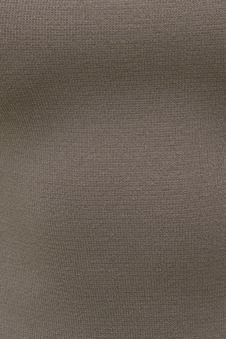 Square Neck Halter Sweater Iron Taupe large
