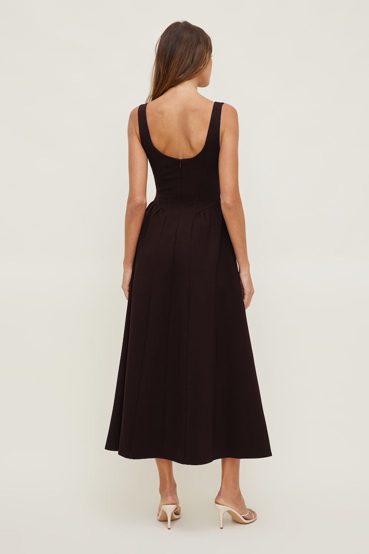 Irina Ponte Midi Dress Cherry Lacquer Burgundy large