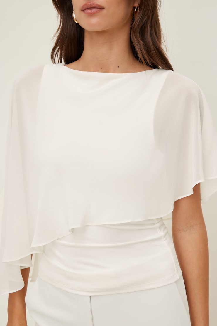 Sculpt Cape Top Calming Off White large