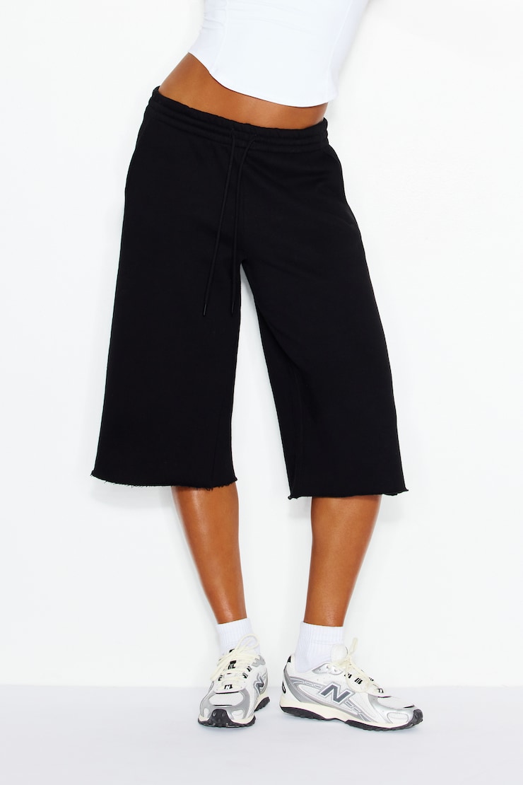 UltraFleece Jorts, JET BLACK, large