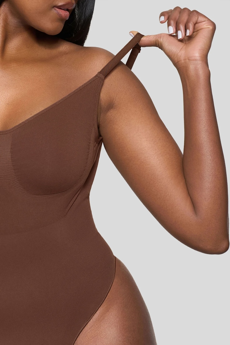 BOOMBA | Backless Sculpt Bodysuit Cocoa large