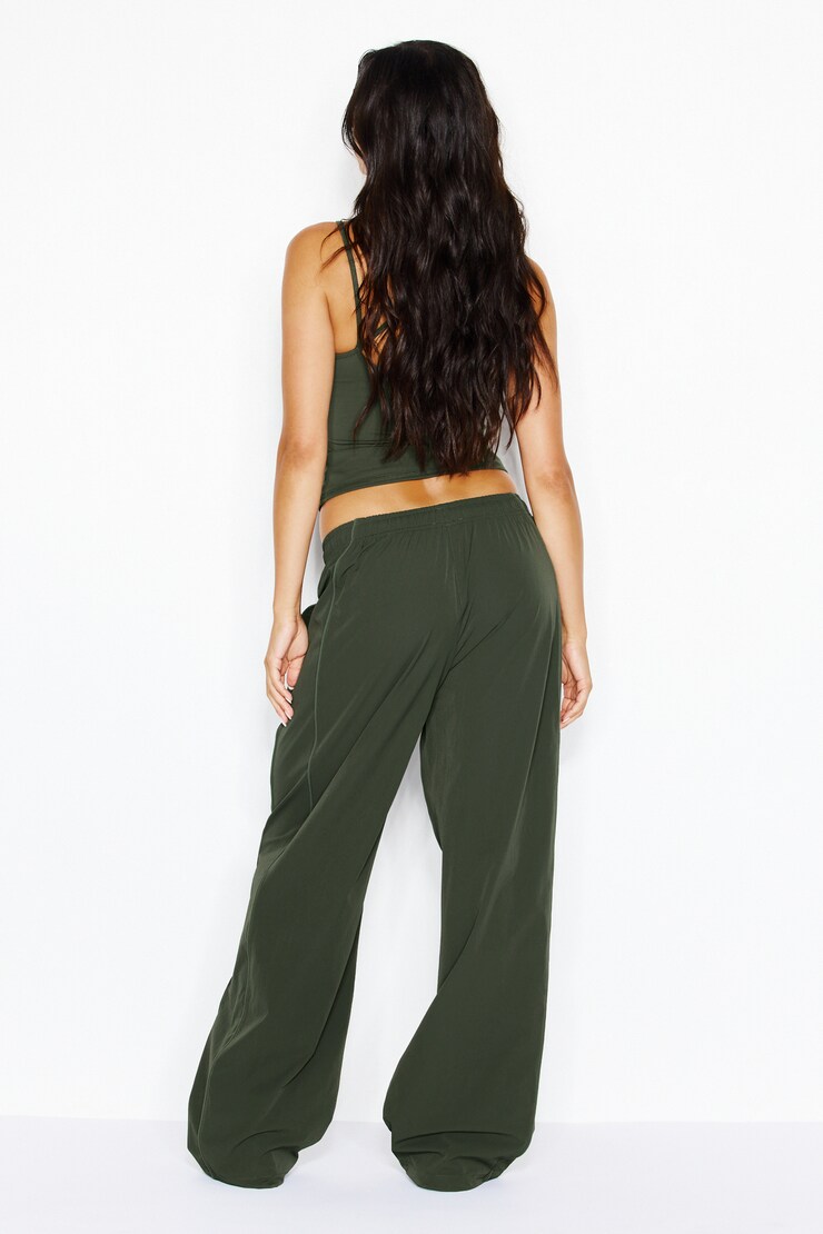 On Track Nylon Joggers, Olive Obsession, large