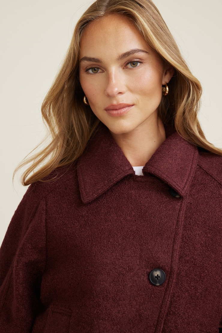 Boiled Wool Jacket Tuscan Ruby large