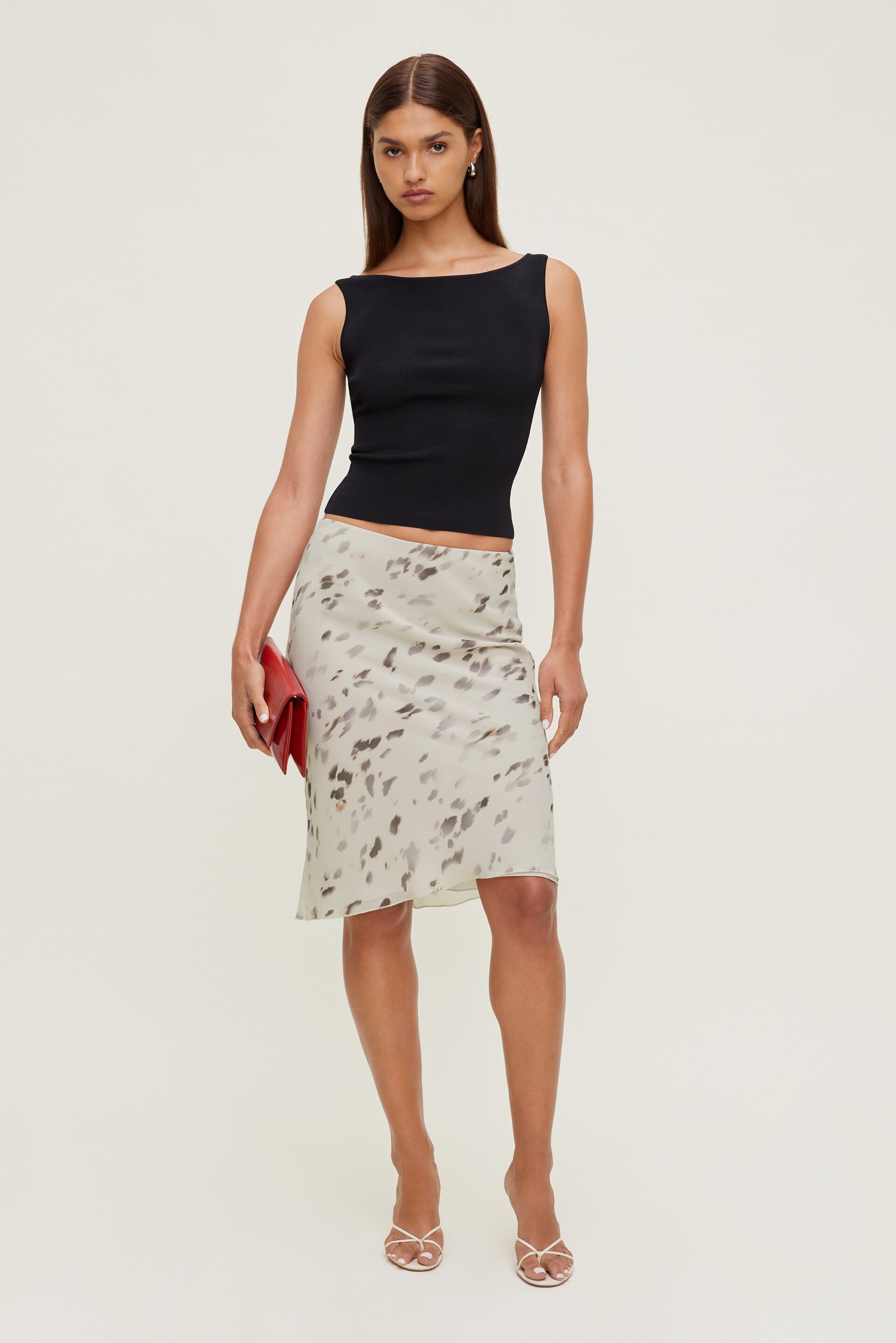 Georgette Midi Skirt
