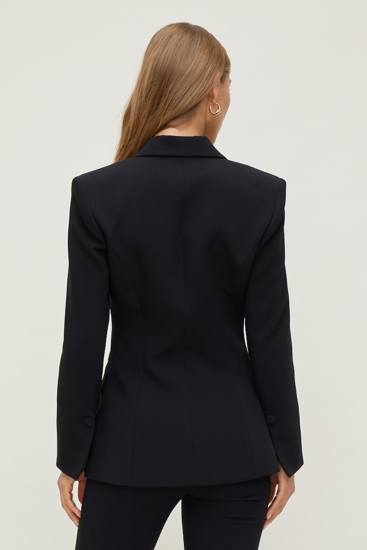 Anna Cinched Blazer Jet Black large