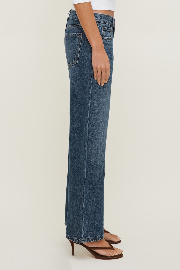 Jules Relaxed Low Rise Straight Leg Jeans Medium Indigo / Aspen Blue large