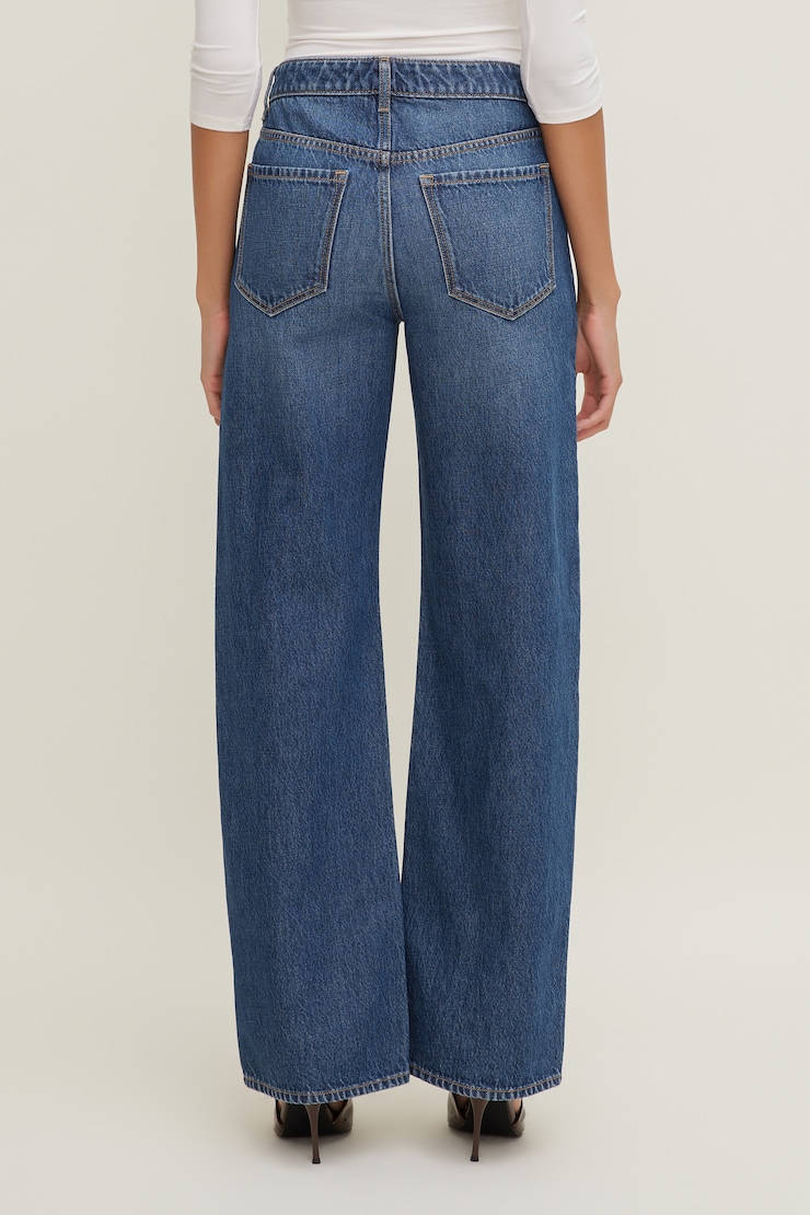 Heidi High Rise Wide Leg Jeans Blue Horizon large
