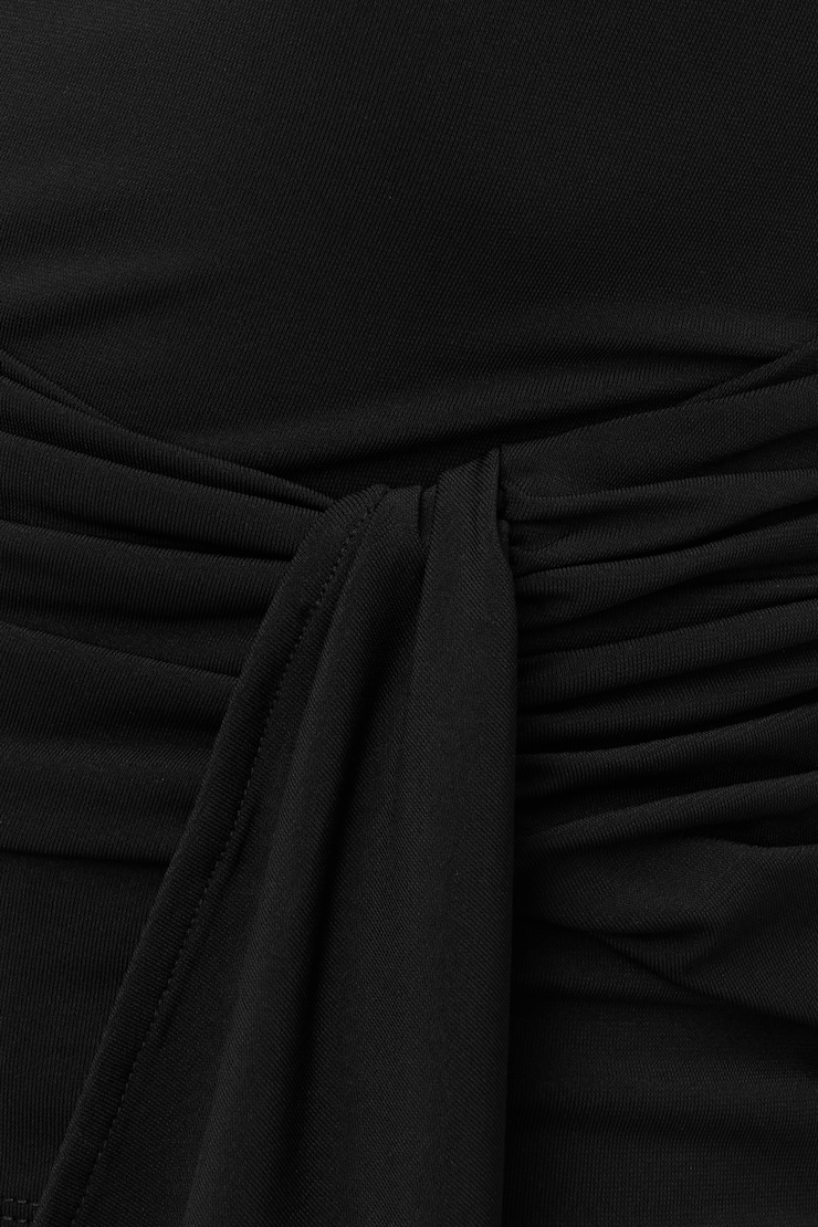 Sculpt Draped Scarf Top Jet Black large