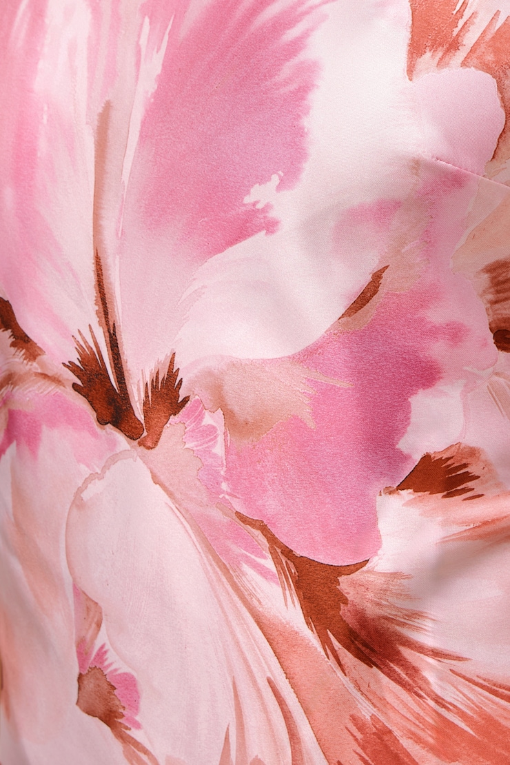 Andy Satin Maxi Dress Pink Floral large