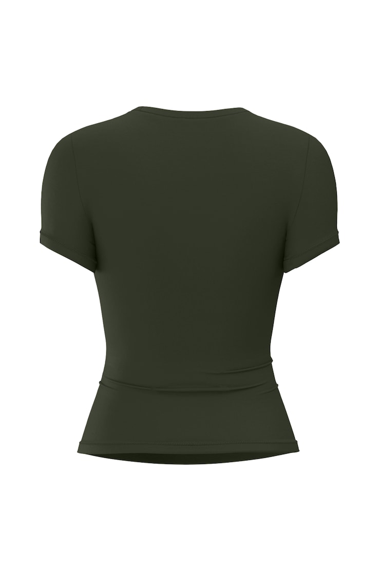 Baretouch Crewneck T-Shirt, Olive Obsession, large