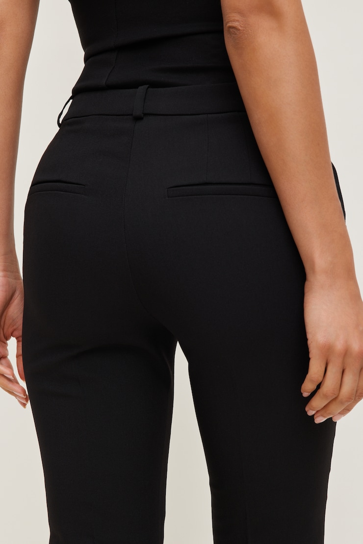High Rise Slim Fit Pants Jet Black large