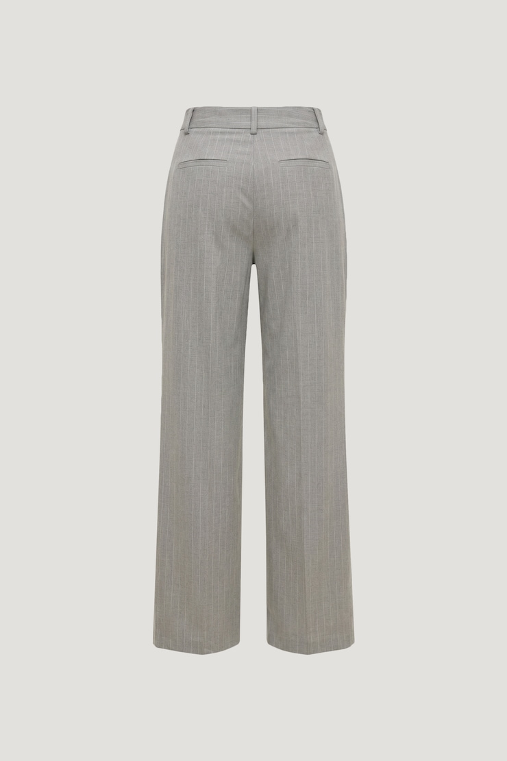 Alex Pinstripe Wide Leg Pants Grey Pinstripe large