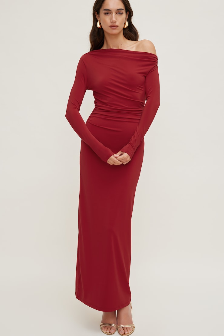 Sculpt Long Sleeve Maxi Dress