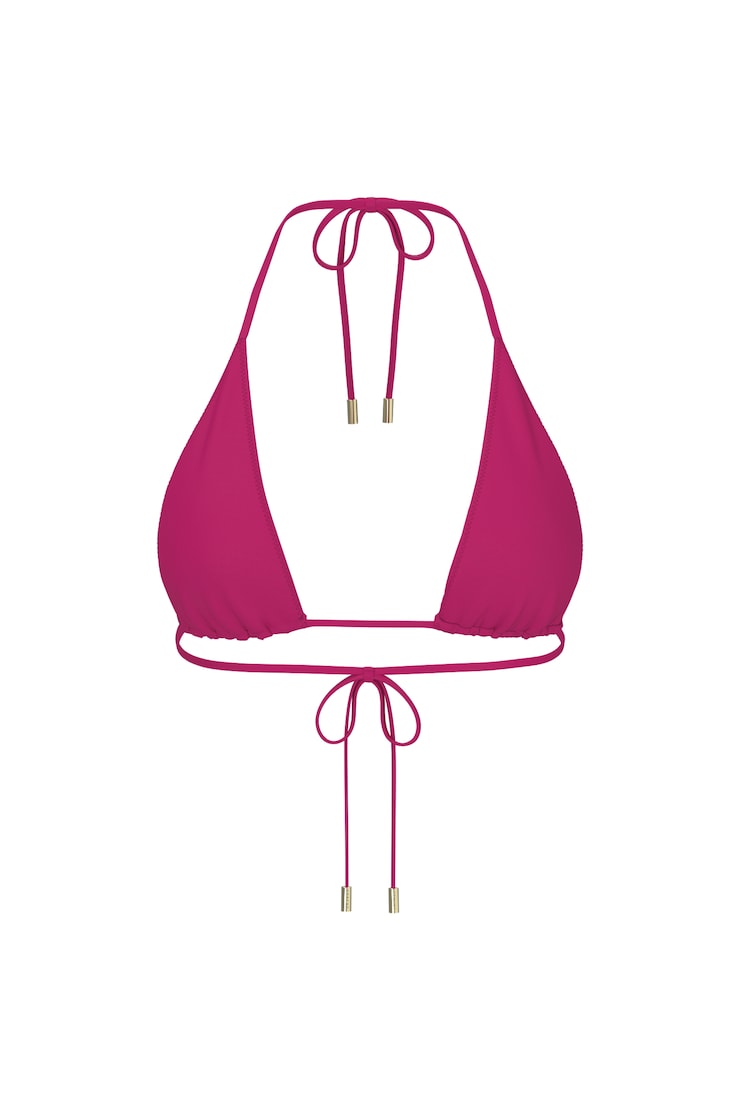 High Triangle Bikini Top, Raspberry Cheeks Pink, large
