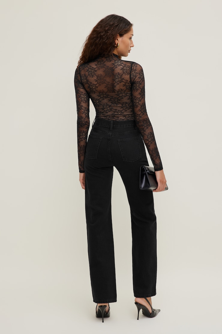 Jaden Lace Bodysuit Jet Black large