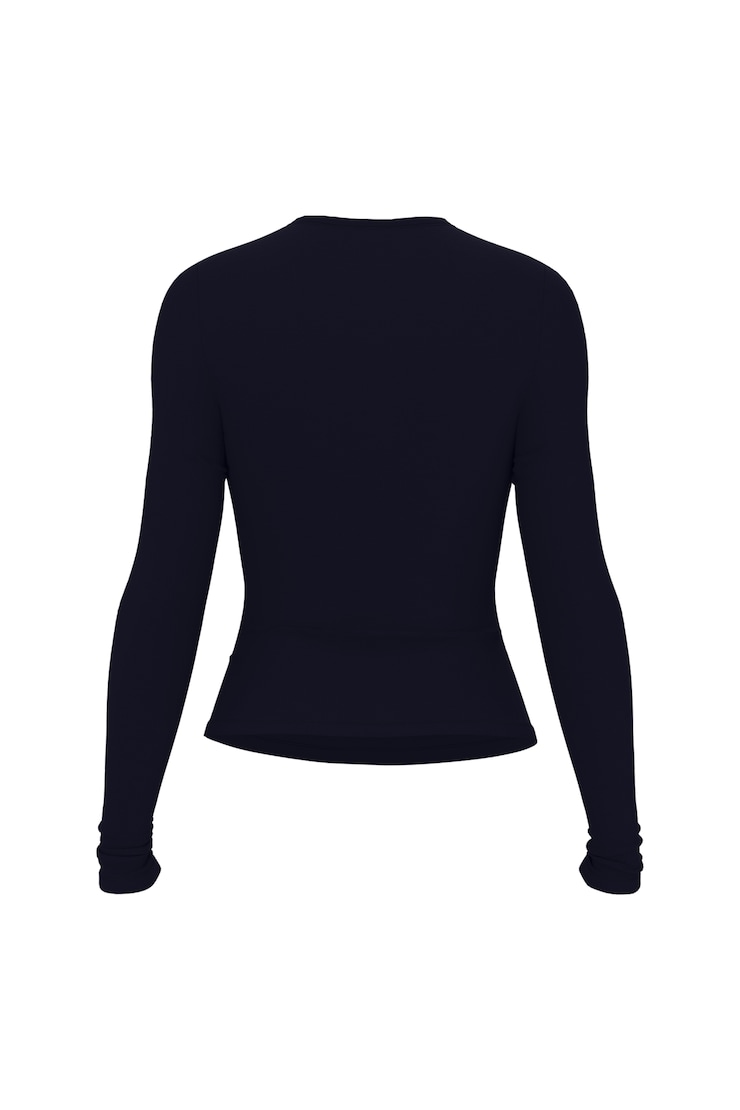 Baretouch Crewneck Long Sleeve Top, Naughty Navy Blue, large