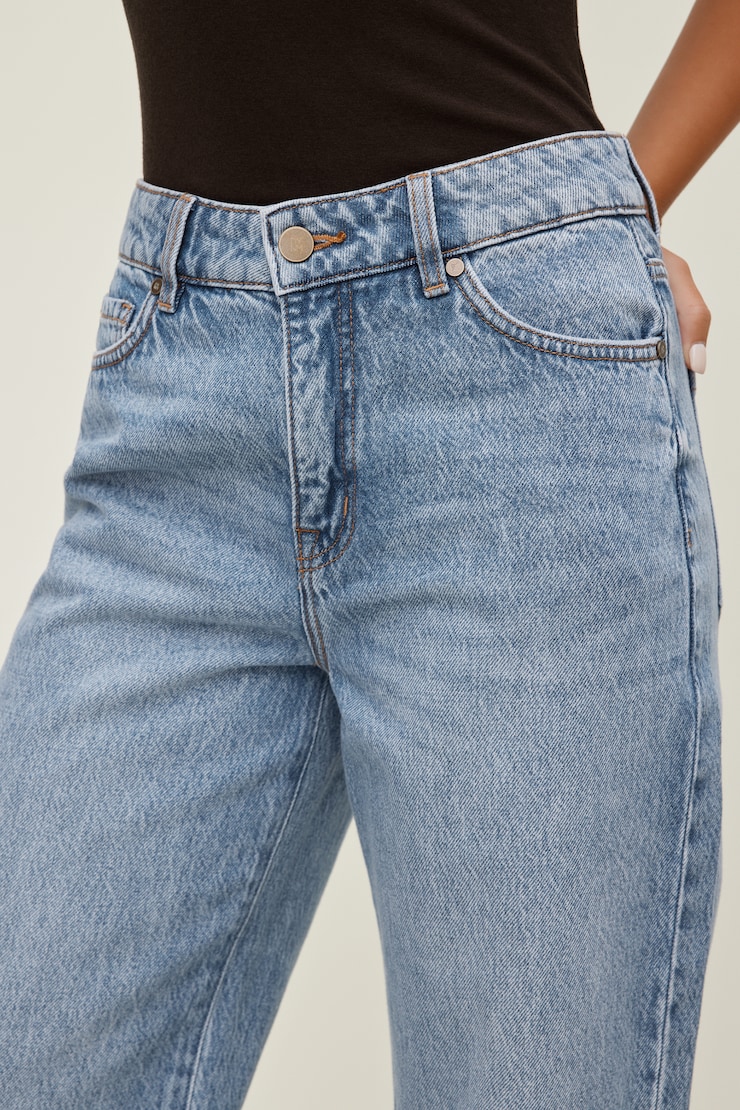 Mika Mid Rise Relaxed Straight Leg Jeans